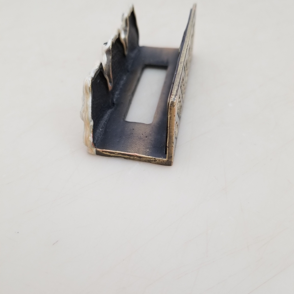Cat Business Card Holder. Metal With Enamel Cats. - Picture 3 of 4